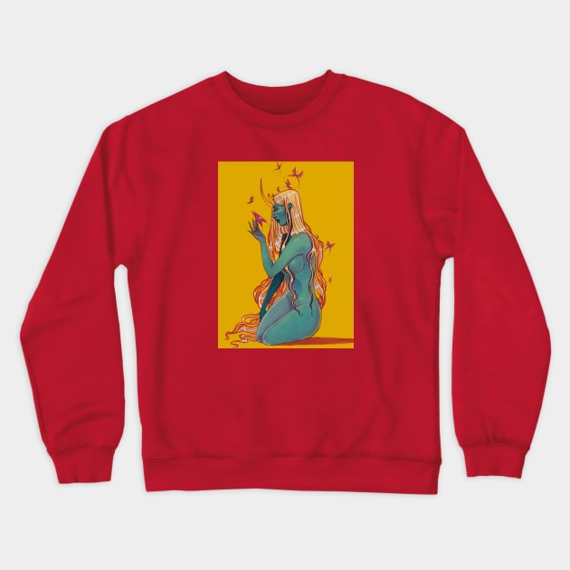 Solemn Crewneck Sweatshirt by suzytwinkle_art